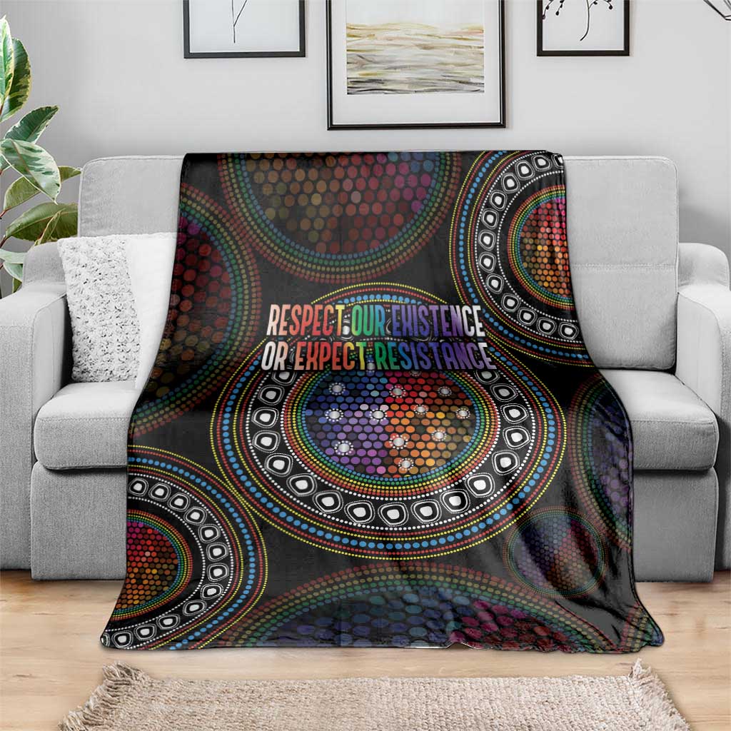 Australia Indigenous Blanket First Nation LGBT - Respect Our Existence - Aussie Hoodie