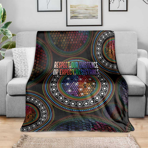Australia Indigenous Blanket First Nation LGBT - Respect Our Existence - Aussie Hoodie