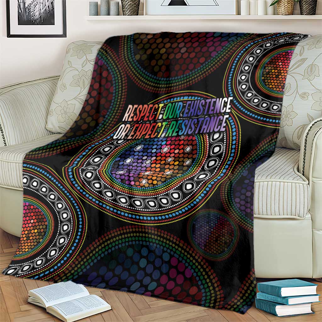 Australia Indigenous Blanket First Nation LGBT - Respect Our Existence - Aussie Hoodie