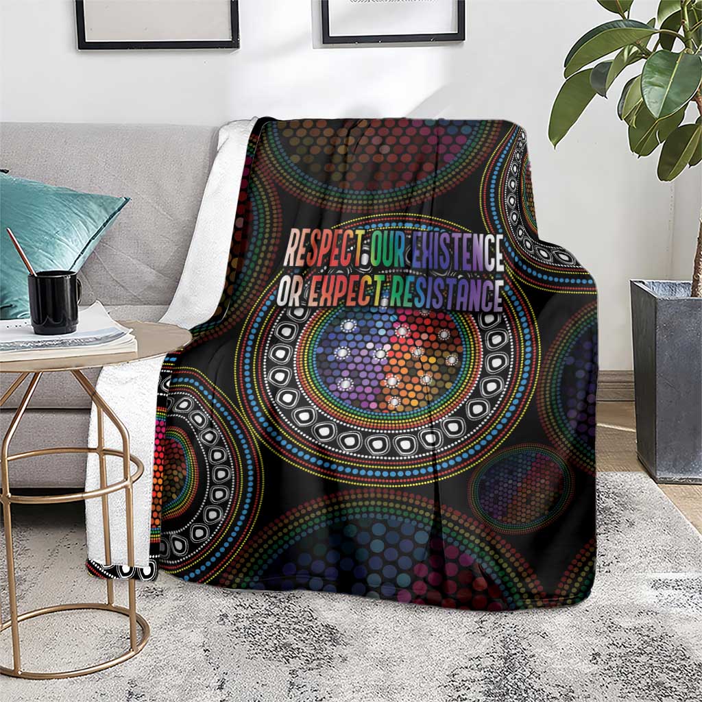 Australia Indigenous Blanket First Nation LGBT - Respect Our Existence - Aussie Hoodie