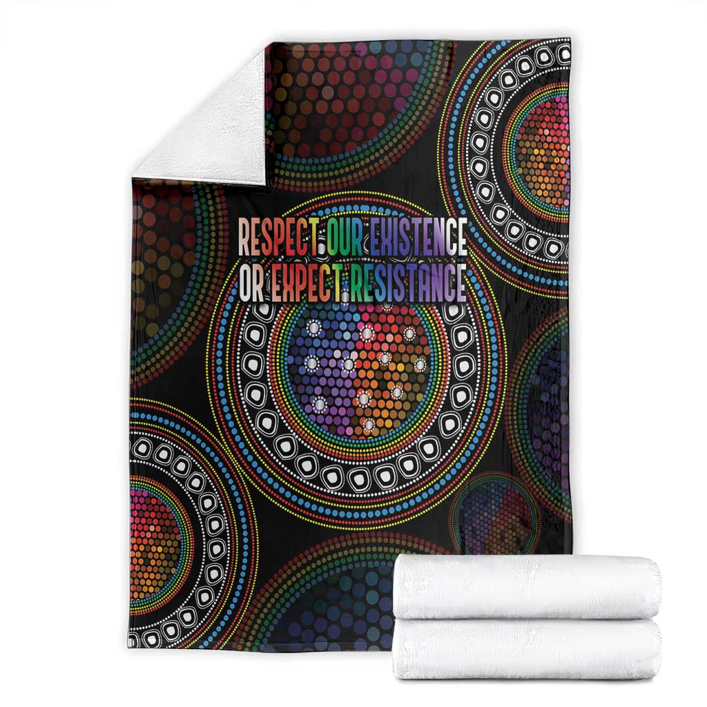 Australia Indigenous Blanket First Nation LGBT - Respect Our Existence - Aussie Hoodie