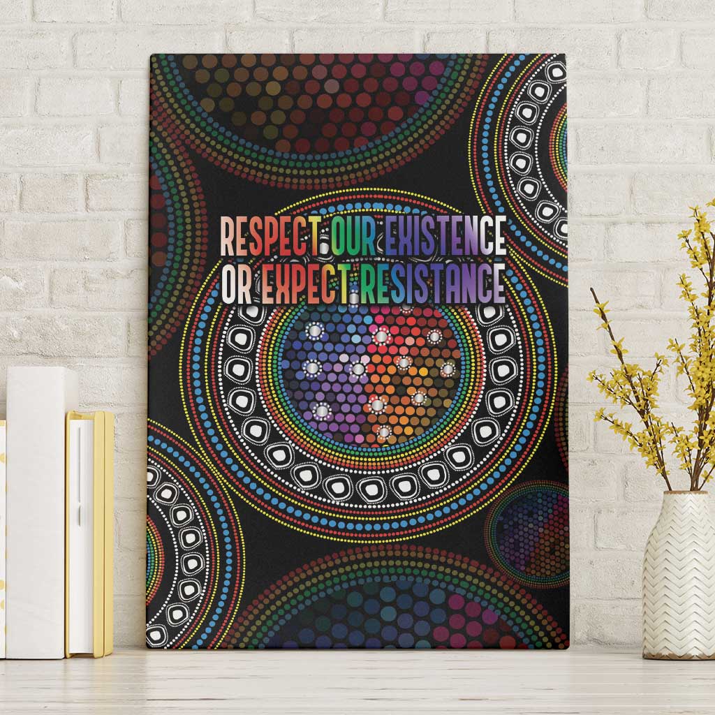 Australia Indigenous Canvas Wall Art First Nation LGBT - Respect Our Existence - Aussie Hoodie