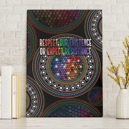 Australia Indigenous Canvas Wall Art First Nation LGBT - Respect Our Existence - Aussie Hoodie