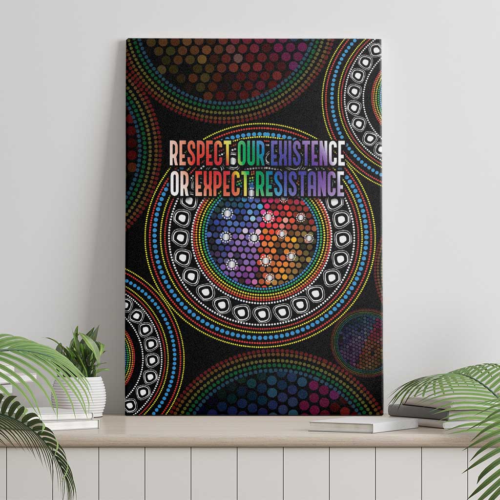 Australia Indigenous Canvas Wall Art First Nation LGBT - Respect Our Existence - Aussie Hoodie