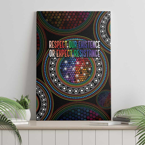 Australia Indigenous Canvas Wall Art First Nation LGBT - Respect Our Existence - Aussie Hoodie