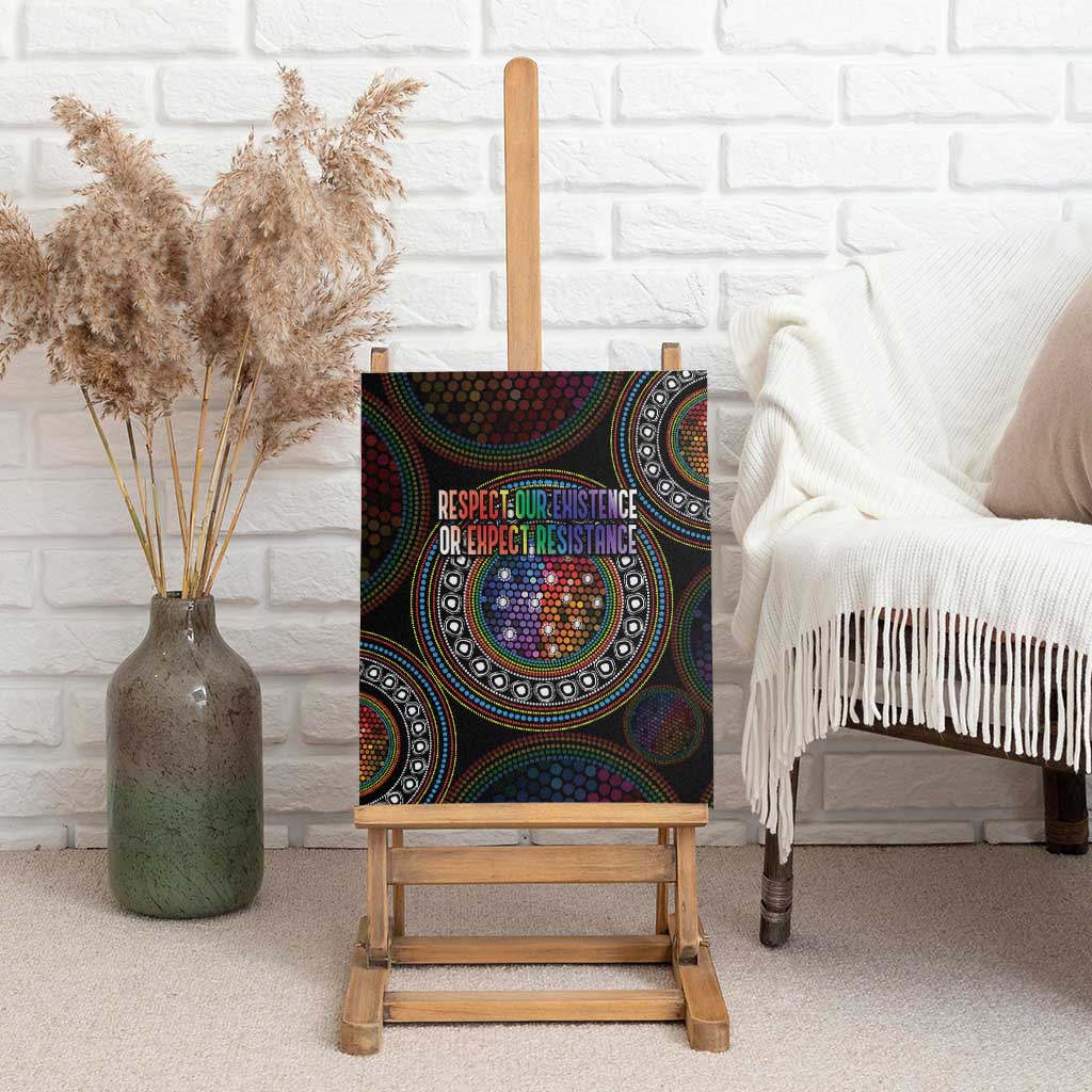 Australia Indigenous Canvas Wall Art First Nation LGBT - Respect Our Existence - Aussie Hoodie