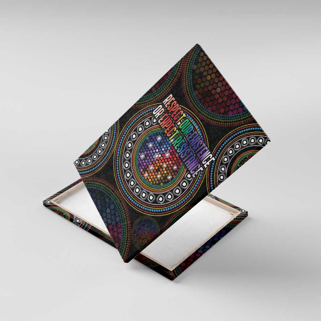 Australia Indigenous Canvas Wall Art First Nation LGBT - Respect Our Existence - Aussie Hoodie
