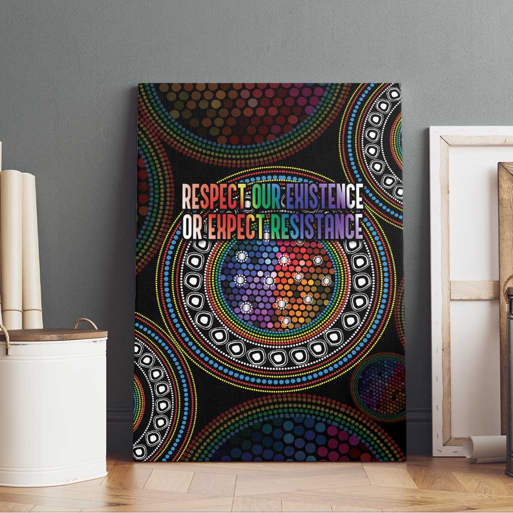 Australia Indigenous Canvas Wall Art First Nation LGBT - Respect Our Existence - Aussie Hoodie