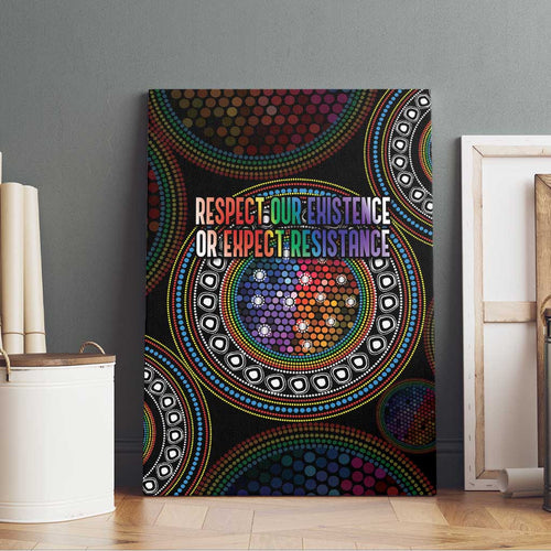 Australia Indigenous Canvas Wall Art First Nation LGBT - Respect Our Existence - Aussie Hoodie