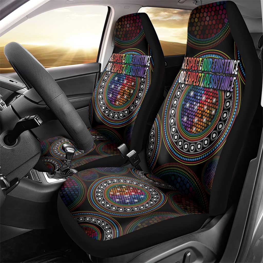 Australia Indigenous Car Seat Cover First Nation LGBT - Respect Our Existence - Aussie Hoodie