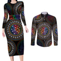Australia Indigenous Couples Matching Long Sleeve Bodycon Dress and Long Sleeve Button Shirt First Nation LGBT - Respect Our Existence - Aussie Hoodie