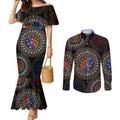 Australia Indigenous Couples Matching Mermaid Dress and Long Sleeve Button Shirt First Nation LGBT - Respect Our Existence - Aussie Hoodie