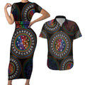 Australia Indigenous Couples Matching Short Sleeve Bodycon Dress and Hawaiian Shirt First Nation LGBT - Respect Our Existence - Aussie Hoodie