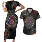 Australia Indigenous Couples Matching Short Sleeve Bodycon Dress and Hawaiian Shirt First Nation LGBT - Respect Our Existence - Aussie Hoodie
