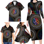 Australia Indigenous Family Matching Long Sleeve Bodycon Dress and Hawaiian Shirt First Nation LGBT - Respect Our Existence - Aussie Hoodie