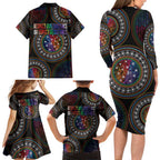 Australia Indigenous Family Matching Long Sleeve Bodycon Dress and Hawaiian Shirt First Nation LGBT - Respect Our Existence - Aussie Hoodie