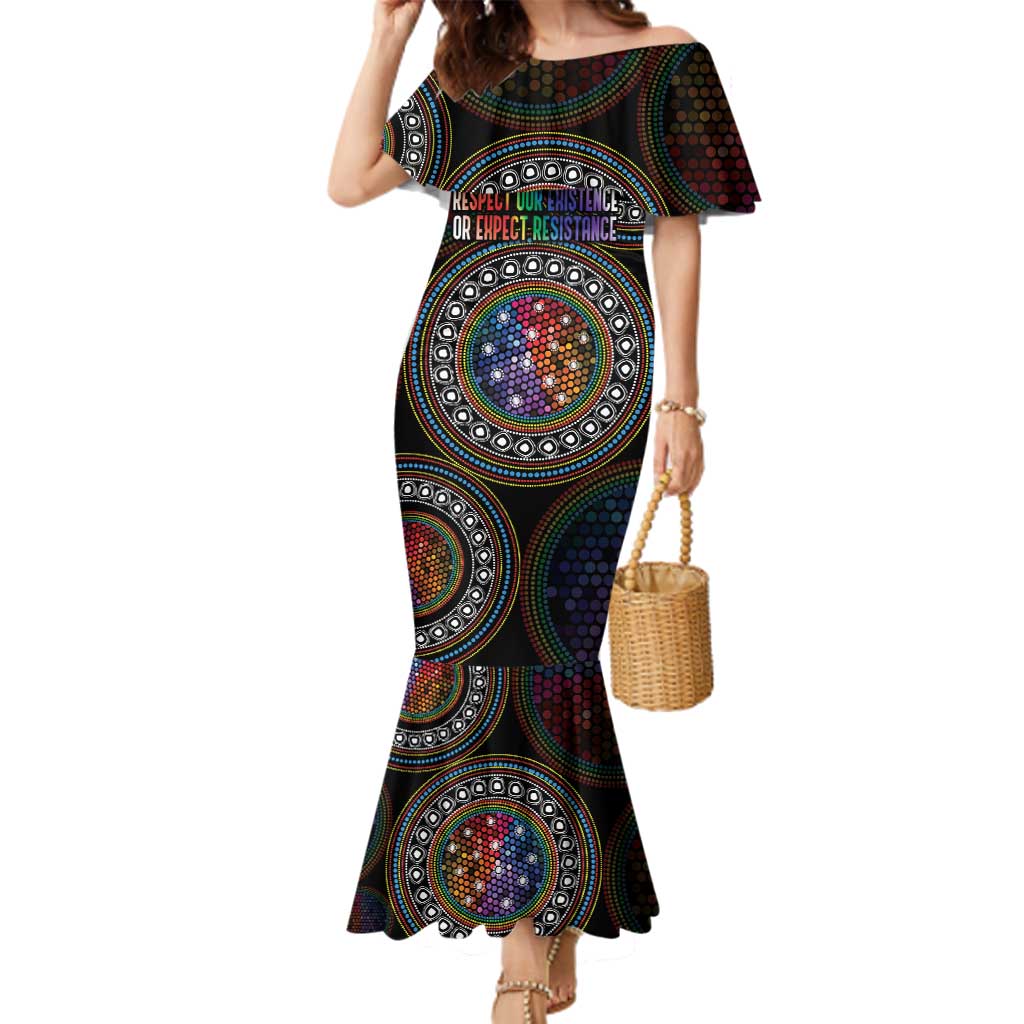 Australia Indigenous Family Matching Mermaid Dress and Hawaiian Shirt First Nation LGBT - Respect Our Existence - Aussie Hoodie