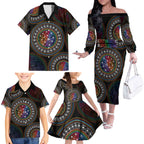 Australia Indigenous Family Matching Off The Shoulder Long Sleeve Dress and Hawaiian Shirt First Nation LGBT - Respect Our Existence - Aussie Hoodie