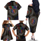 Australia Indigenous Family Matching Off The Shoulder Long Sleeve Dress and Hawaiian Shirt First Nation LGBT - Respect Our Existence - Aussie Hoodie