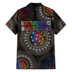 Australia Indigenous Family Matching Off The Shoulder Long Sleeve Dress and Hawaiian Shirt First Nation LGBT - Respect Our Existence - Aussie Hoodie