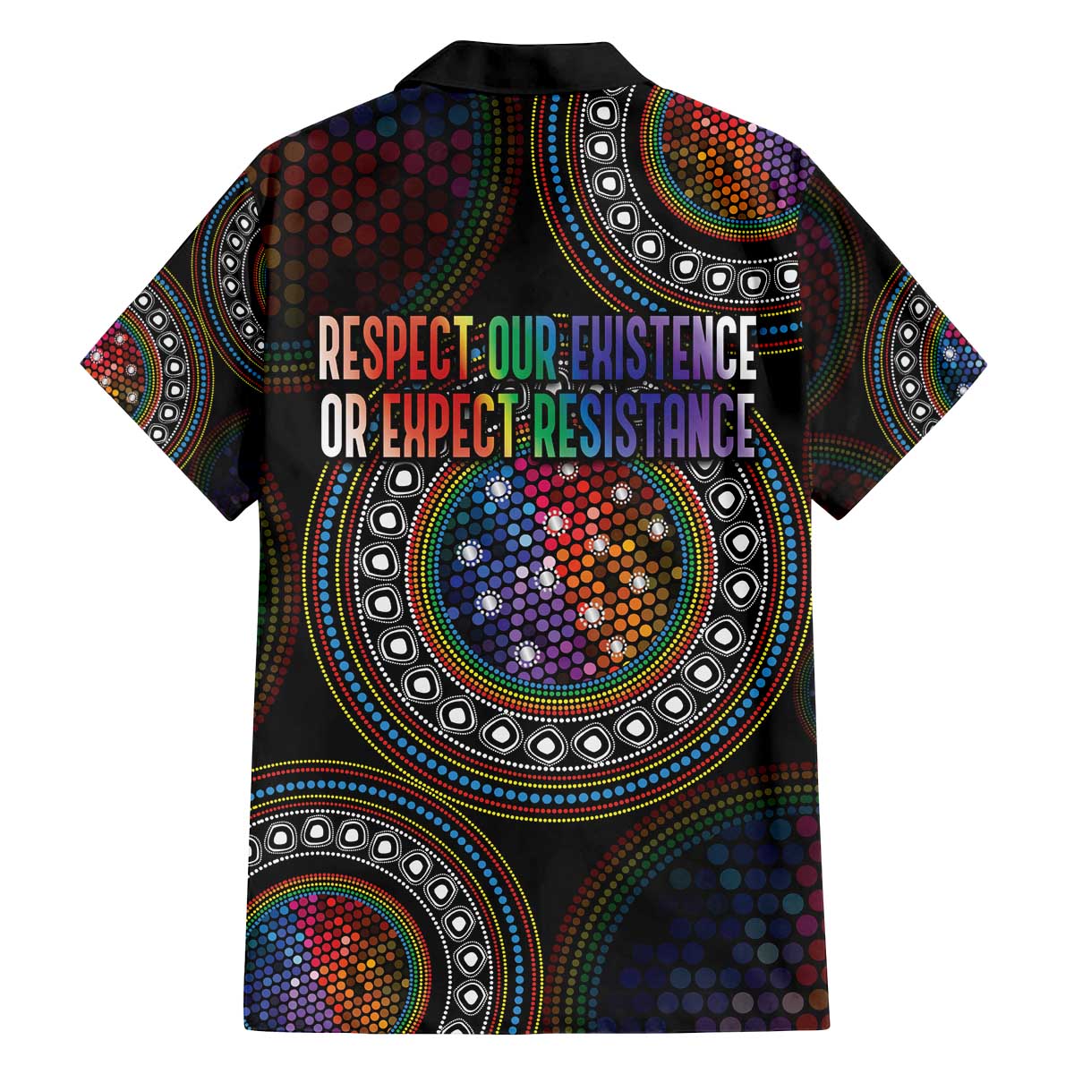 Australia Indigenous Family Matching Off The Shoulder Long Sleeve Dress and Hawaiian Shirt First Nation LGBT - Respect Our Existence - Aussie Hoodie