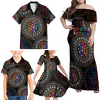 Australia Indigenous Family Matching Off Shoulder Maxi Dress and Hawaiian Shirt First Nation LGBT - Respect Our Existence - Aussie Hoodie
