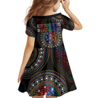 Australia Indigenous Family Matching Off Shoulder Maxi Dress and Hawaiian Shirt First Nation LGBT - Respect Our Existence - Aussie Hoodie
