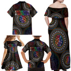 Australia Indigenous Family Matching Off Shoulder Maxi Dress and Hawaiian Shirt First Nation LGBT - Respect Our Existence - Aussie Hoodie