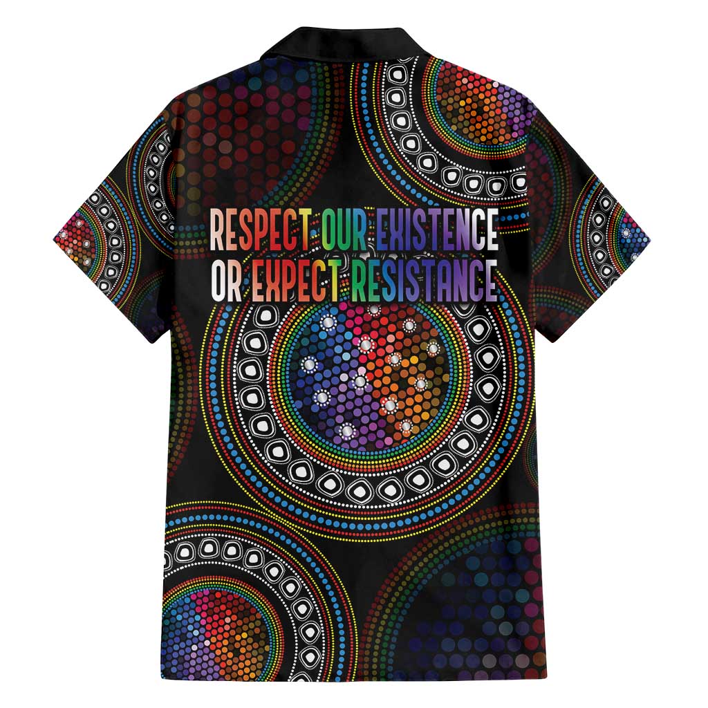 Australia Indigenous Family Matching Off Shoulder Maxi Dress and Hawaiian Shirt First Nation LGBT - Respect Our Existence - Aussie Hoodie