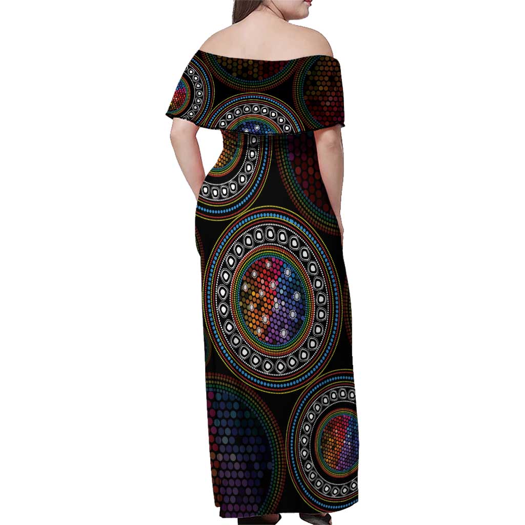 Australia Indigenous Family Matching Off Shoulder Maxi Dress and Hawaiian Shirt First Nation LGBT - Respect Our Existence - Aussie Hoodie