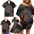 Australia Indigenous Family Matching Off Shoulder Short Dress and Hawaiian Shirt First Nation LGBT - Respect Our Existence - Aussie Hoodie