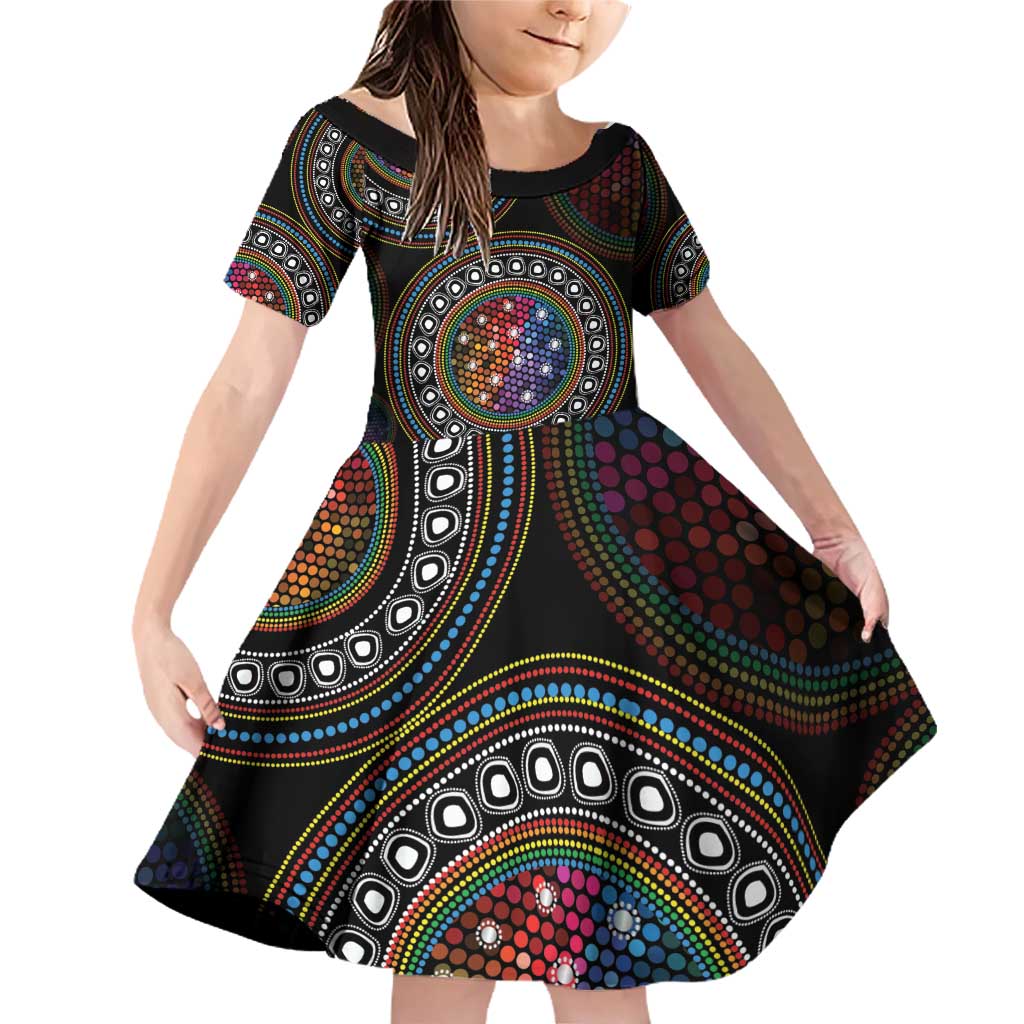 Australia Indigenous Family Matching Off Shoulder Short Dress and Hawaiian Shirt First Nation LGBT - Respect Our Existence - Aussie Hoodie