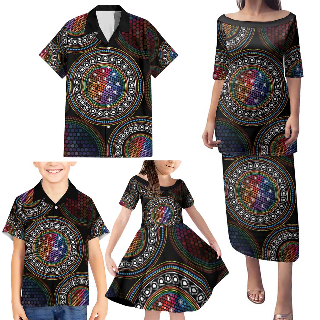 Australia Indigenous Family Matching Puletasi and Hawaiian Shirt First Nation LGBT - Respect Our Existence - Aussie Hoodie
