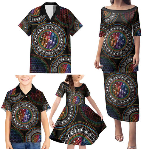 Australia Indigenous Family Matching Puletasi and Hawaiian Shirt First Nation LGBT - Respect Our Existence - Aussie Hoodie