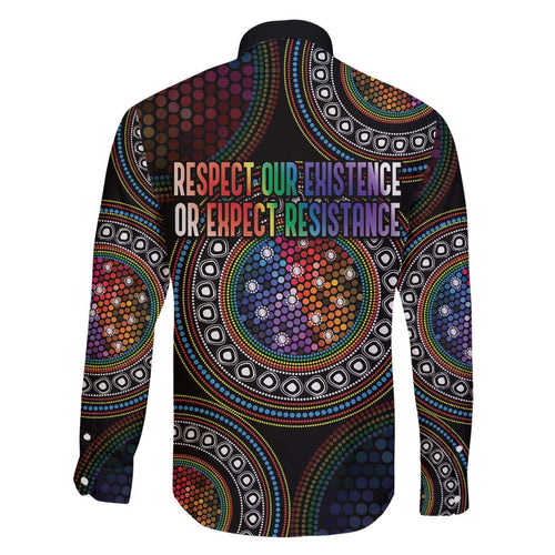 Australia Indigenous Family Matching Puletasi and Hawaiian Shirt First Nation LGBT - Respect Our Existence - Aussie Hoodie