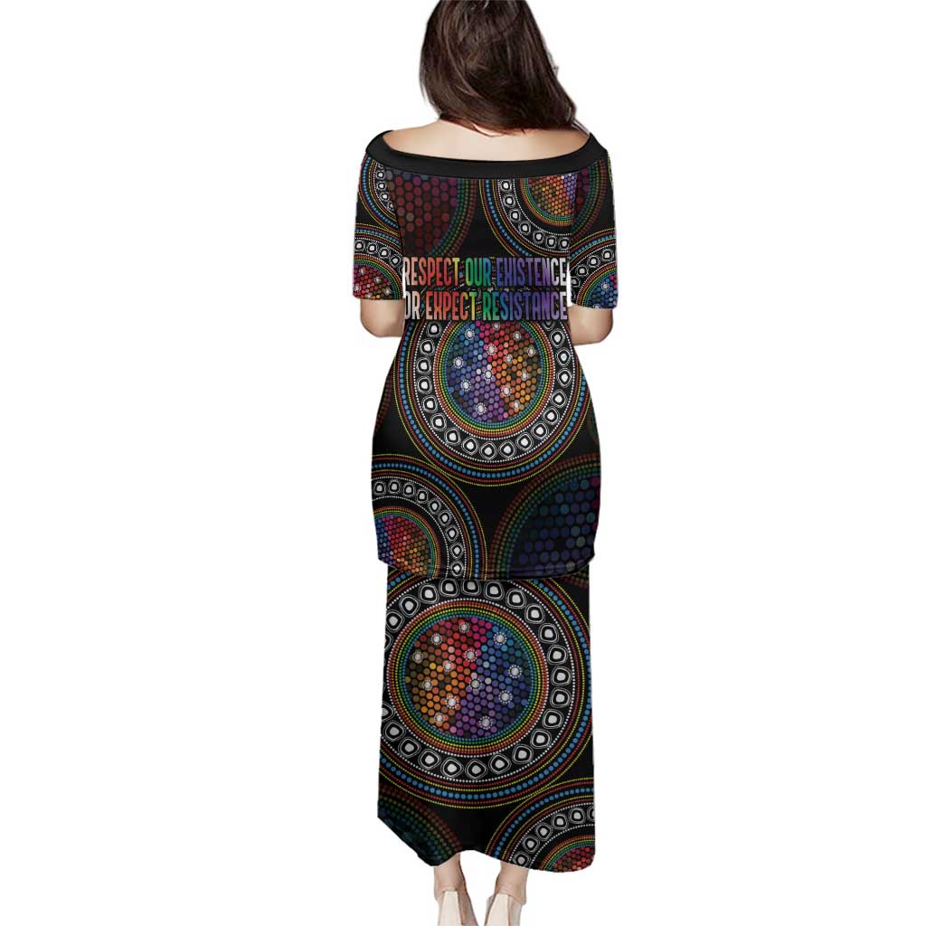 Australia Indigenous Family Matching Puletasi and Hawaiian Shirt First Nation LGBT - Respect Our Existence - Aussie Hoodie