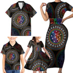 Australia Indigenous Family Matching Short Sleeve Bodycon Dress and Hawaiian Shirt First Nation LGBT - Respect Our Existence - Aussie Hoodie