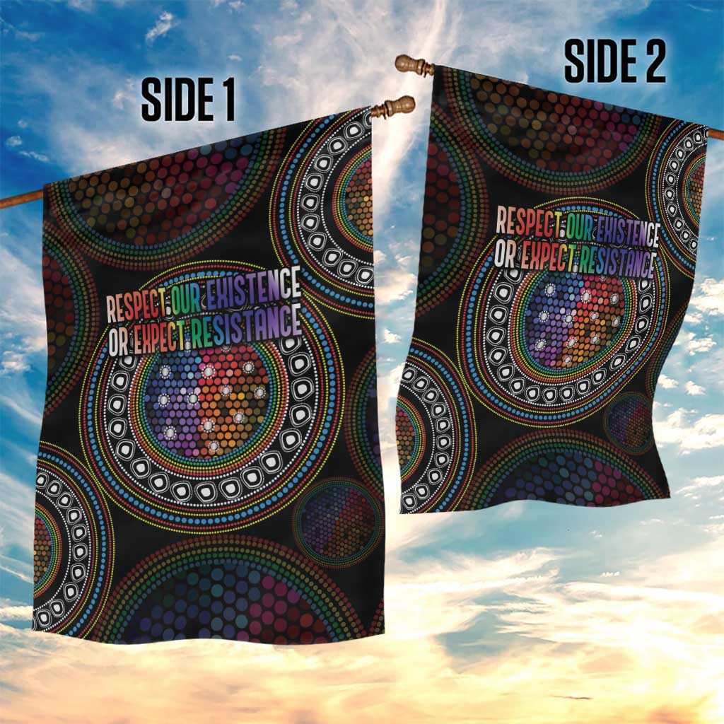 Australia Indigenous Garden Flag First Nation LGBT - Respect Our Existence - Aussie Hoodie