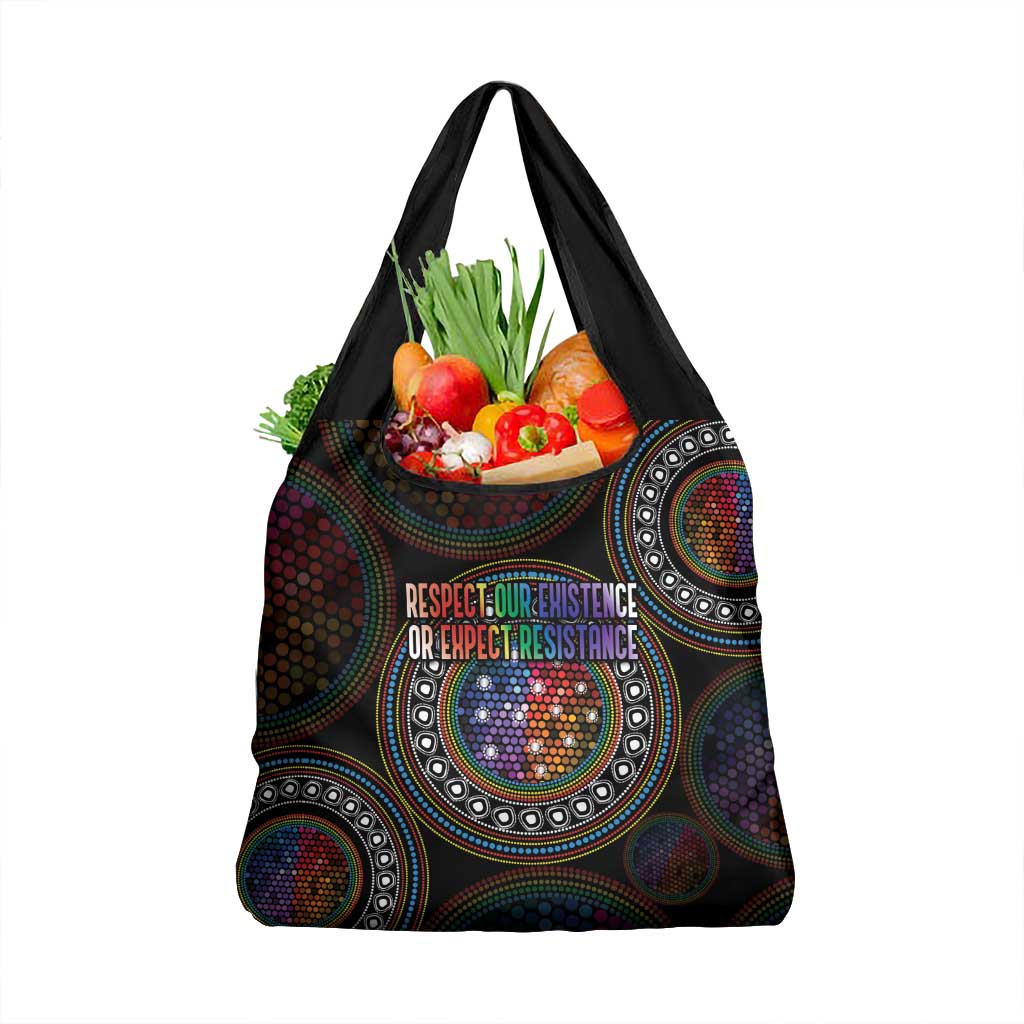 Australia Indigenous Grocery Bag First Nation LGBT - Respect Our Existence - Aussie Hoodie