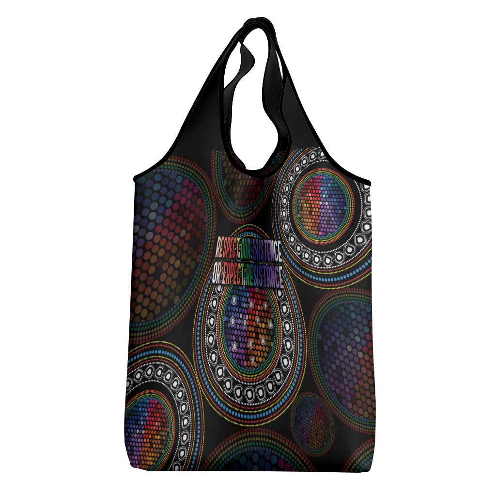 Australia Indigenous Grocery Bag First Nation LGBT - Respect Our Existence - Aussie Hoodie