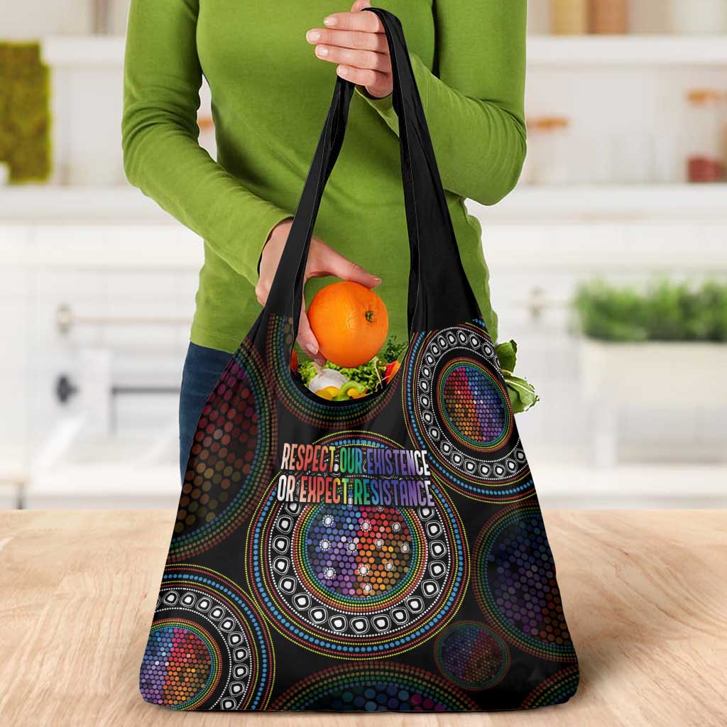 Australia Indigenous Grocery Bag First Nation LGBT - Respect Our Existence - Aussie Hoodie