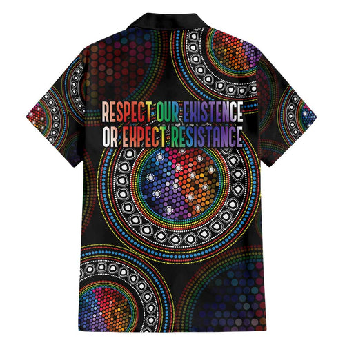 Australia Indigenous Hawaiian Shirt First Nation LGBT - Respect Our Existence - Aussie Hoodie