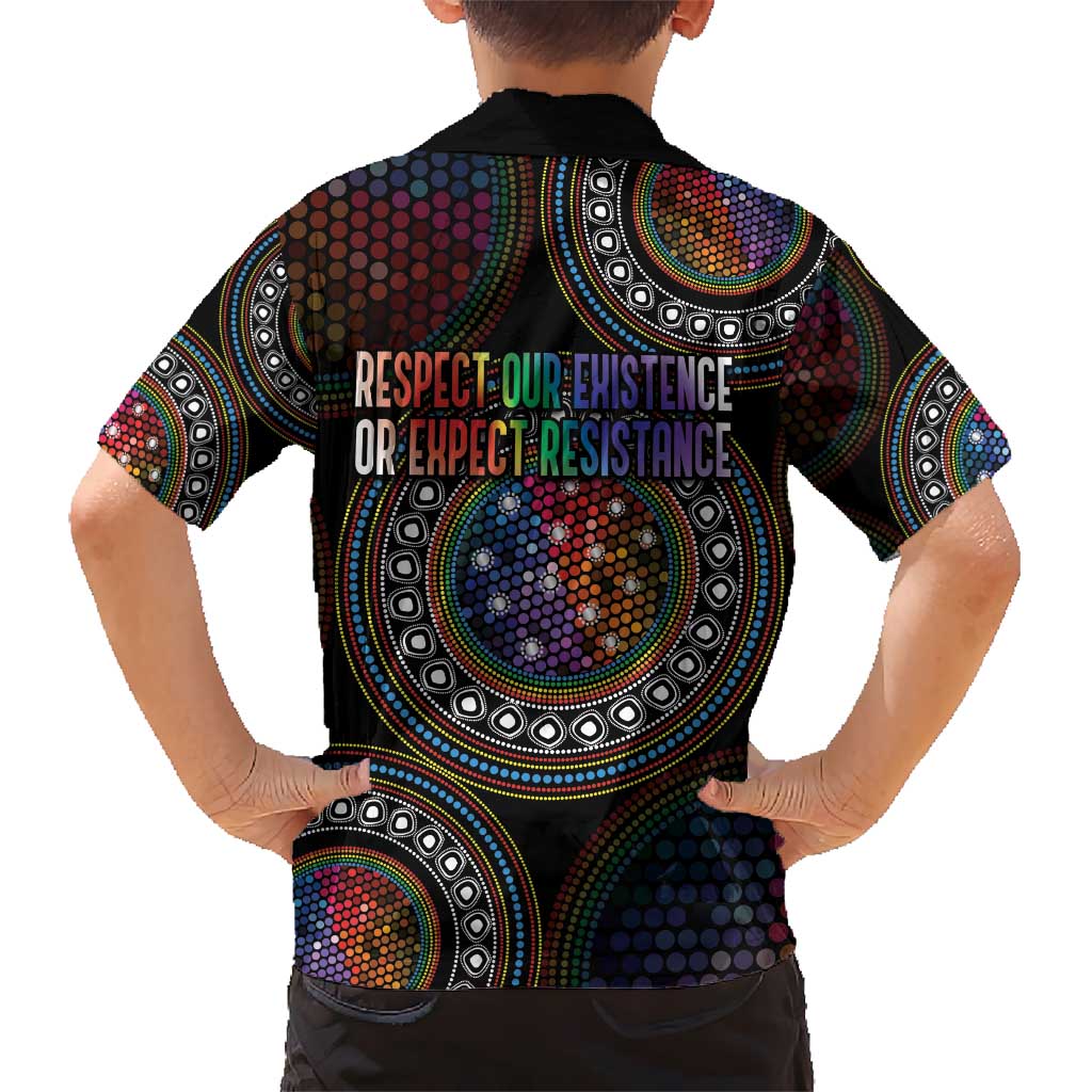 Australia Indigenous Hawaiian Shirt First Nation LGBT - Respect Our Existence - Aussie Hoodie