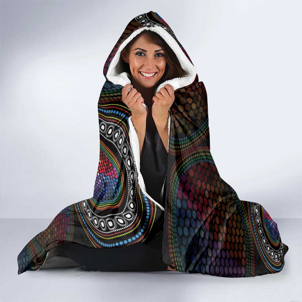 Australia Indigenous Hooded Blanket First Nation LGBT - Respect Our Existence - Aussie Hoodie