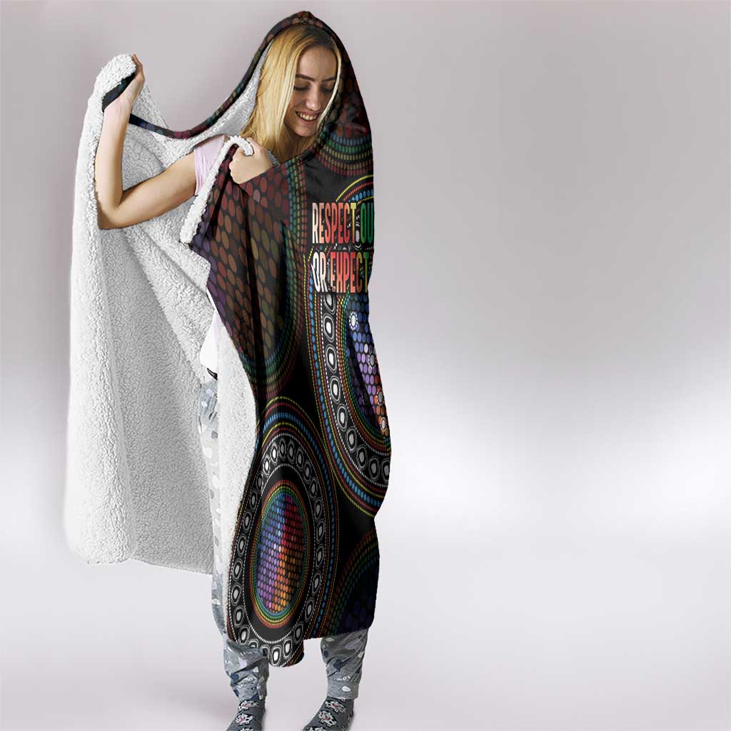 Australia Indigenous Hooded Blanket First Nation LGBT - Respect Our Existence - Aussie Hoodie