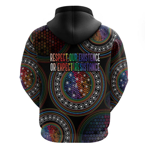 Australia Indigenous Hoodie First Nation LGBT - Respect Our Existence - Aussie Hoodie