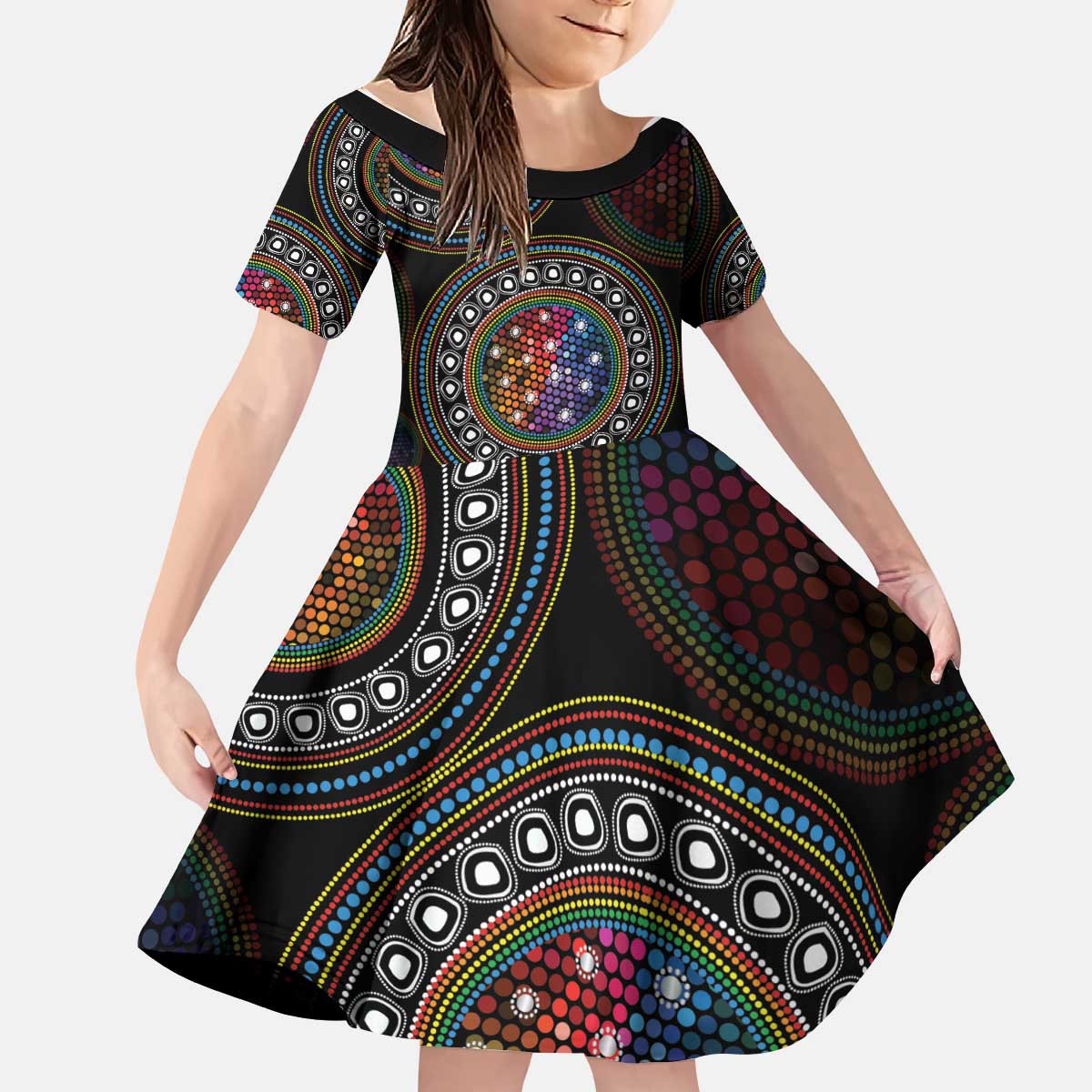 Australia Indigenous Kid Short Sleeve Dress First Nation LGBT - Respect Our Existence - Aussie Hoodie