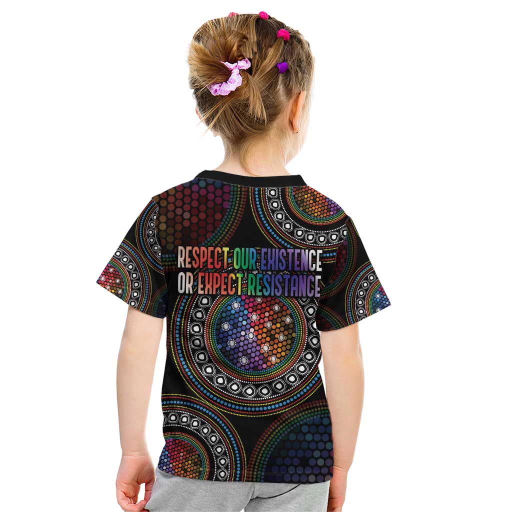 Australia Indigenous Kid T Shirt First Nation LGBT - Respect Our Existence - Aussie Hoodie
