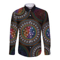 Australia Indigenous Long Sleeve Button Shirt First Nation LGBT - Respect Our Existence - Aussie Hoodie