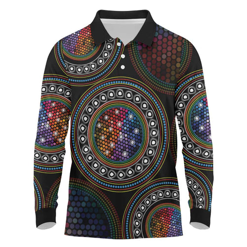 Australia Indigenous Long Sleeve Polo Shirt First Nation LGBT - Respect Our Existence - Aussie Hoodie